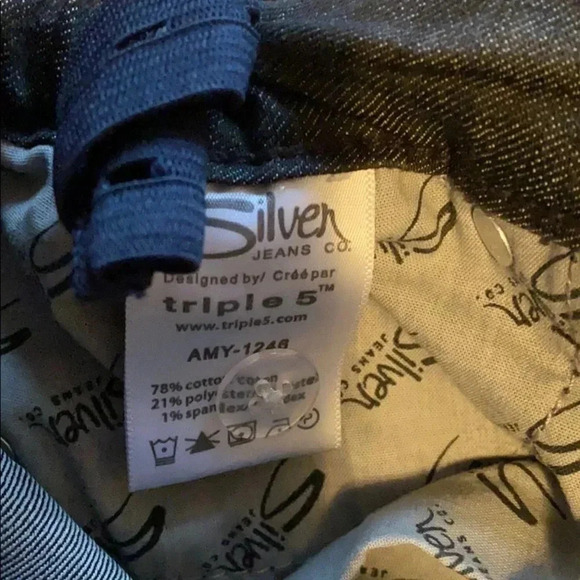 Silver Amy skinny  black Jeans kids 8 - Picture 11 of 11